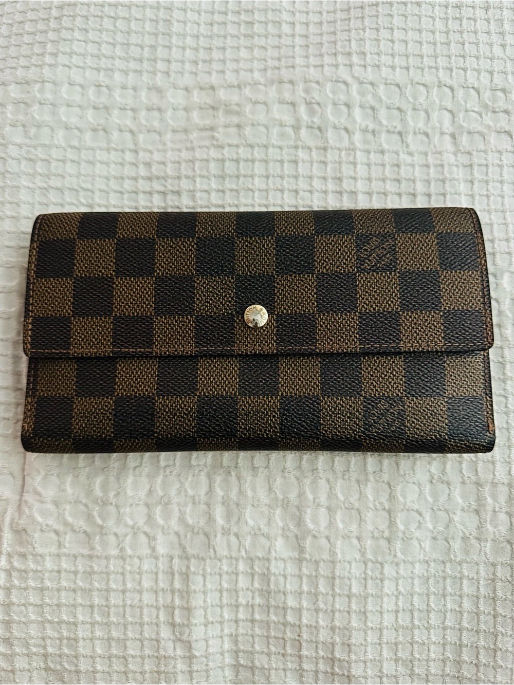 Louis Vuitton Damier Ebene Tresor International Trifold Long Wallet